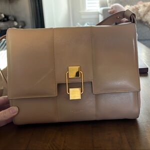 DeMellier Beige Leather Crossbody Bag